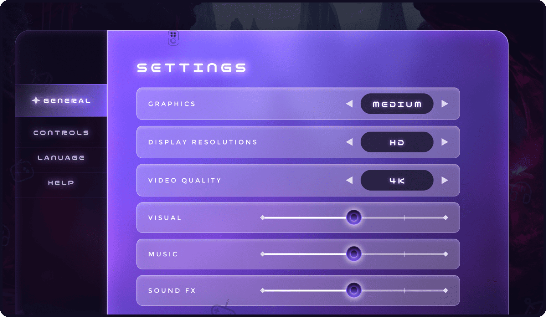 Game Settings UI