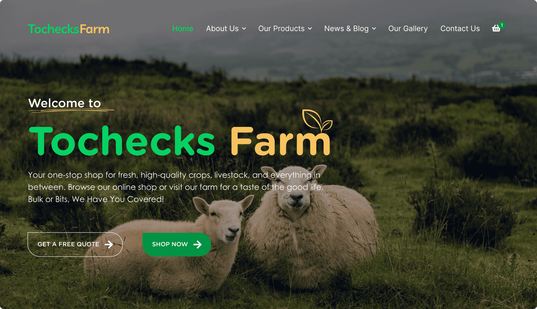 Tochecks Farm web design